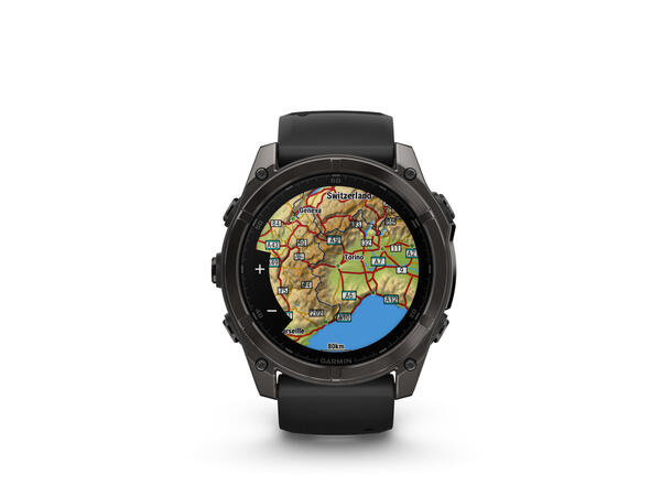 Garmin Fenix 8, 51 mm Sapphire, Karbongrå DLC-Titan 