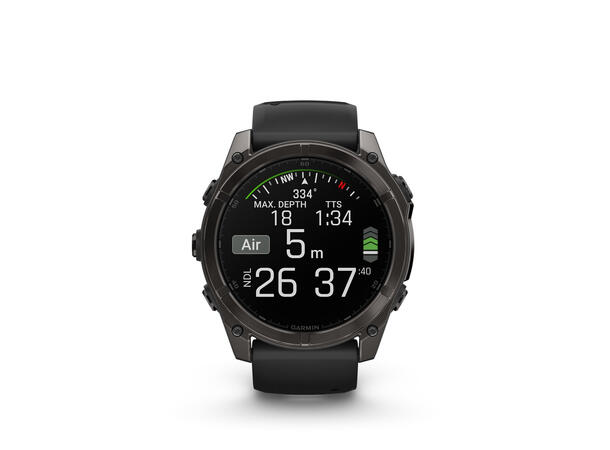 Garmin Fenix 8, 51 mm Sapphire, Karbongrå DLC-Titan 