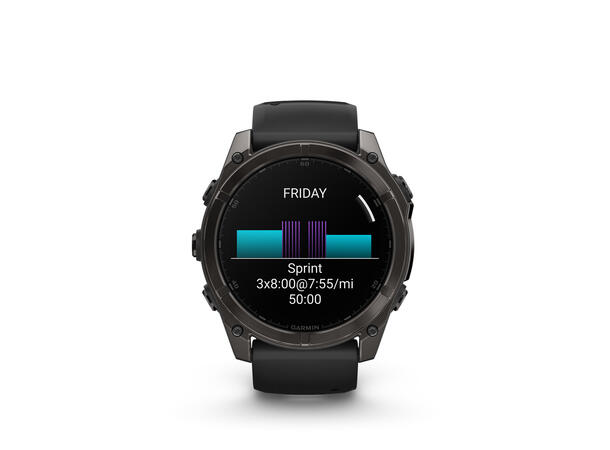Garmin Fenix 8, 51 mm Sapphire, Karbongrå DLC-Titan 
