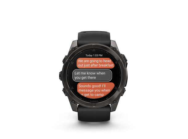 Garmin Fenix 8, 51 mm Sapphire, Karbongrå DLC-Titan 