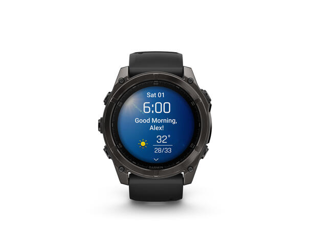 Garmin Fenix 8, 51 mm Sapphire, Karbongrå DLC-Titan