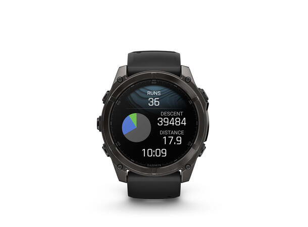 Garmin Fenix 8, 51 mm Sapphire, Karbongrå DLC-Titan