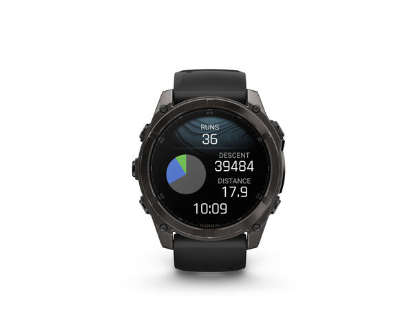 Garmin Fenix 8, 51 mm Sapphire, Karbongrå DLC-Titan 