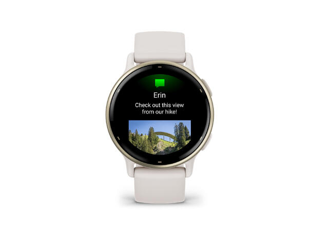 Garmin vivoactive 5 Elfenbensfarget og Cream Gold 