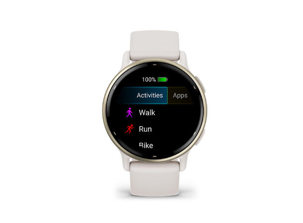 Garmin vivoactive 5 Elfenbensfarget og Cream Gold 