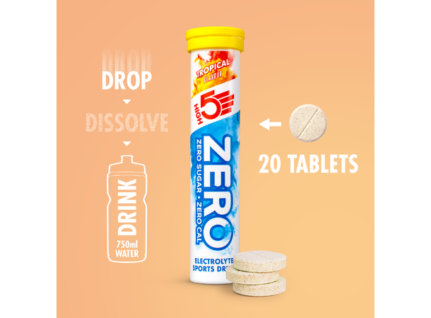 HIGH5 Zero Tropisk 80gr - 20 tabletter 