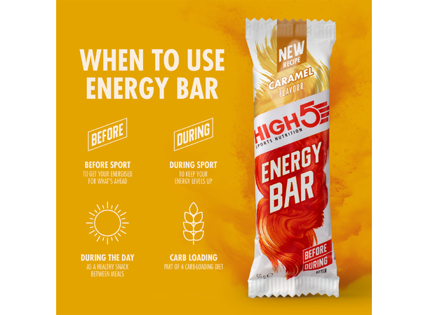 High5 EnergyBar Karamell 55gr, 1 stk 