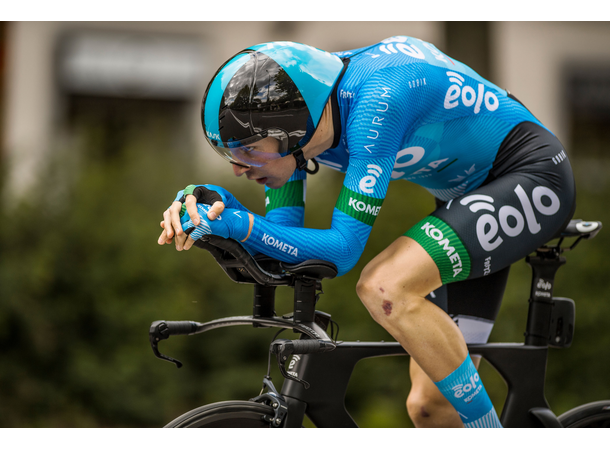 KASK Mistral Tempohjelm, hvit/grå/gul M 