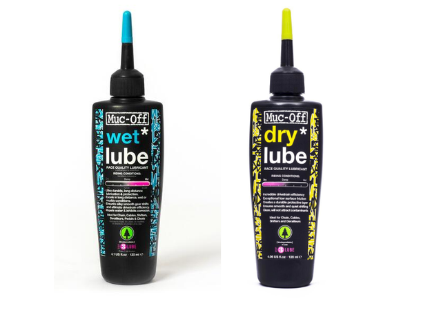 Muc-Off Twin Pack Dry/Wet Lube 2x120ml Dryppflasker 1 x Dry og 1 x Wet 