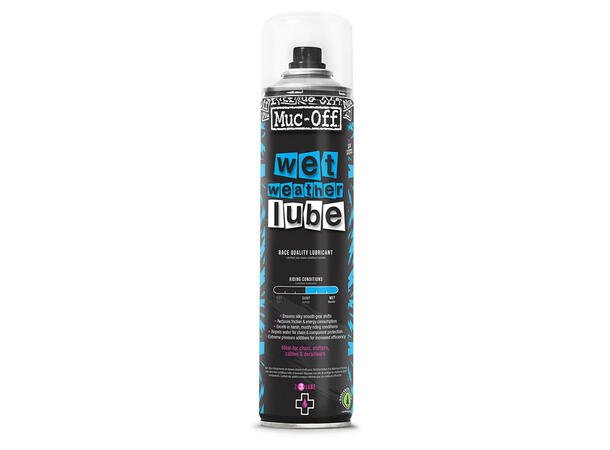Muc-Off Wet Weather Lube, 400ml For våte forhold, Sprayflaske 