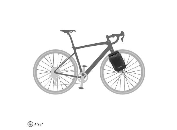 Ortlieb Fork-Pack Plus QLS Gaffelveske Sort, 5,8L 