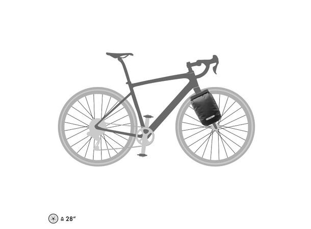 Ortlieb Fork-Pack QLS Gaffelveske Sort, 5,8L 