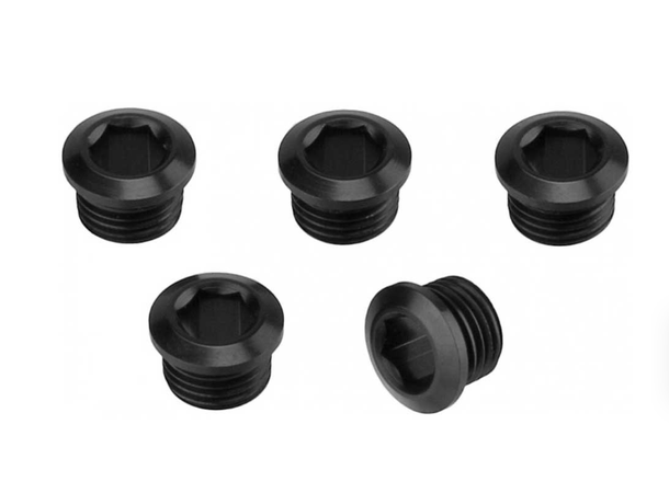 Rotor Track Bolt Kit 5 stk, Stål, Sort 