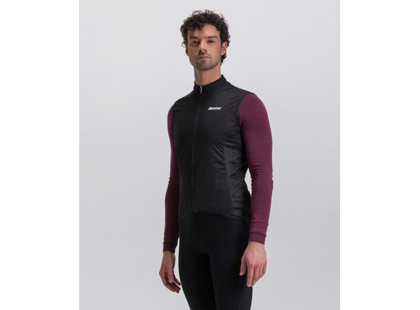 Santini Nebula Tynn Vest Sort 3XL 