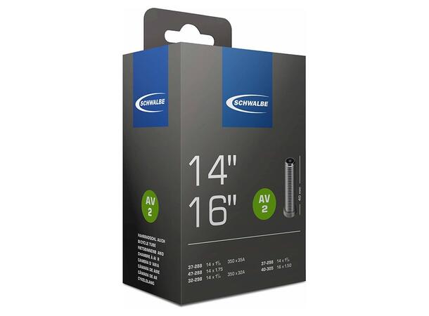Schwalbe 14"/16" slange AV2 32/47x288-305, Bil 40mm 