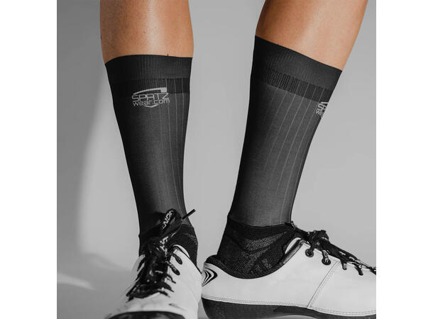 Spatzwear Aero Sokz Sykkelsokker Sort M-L 
