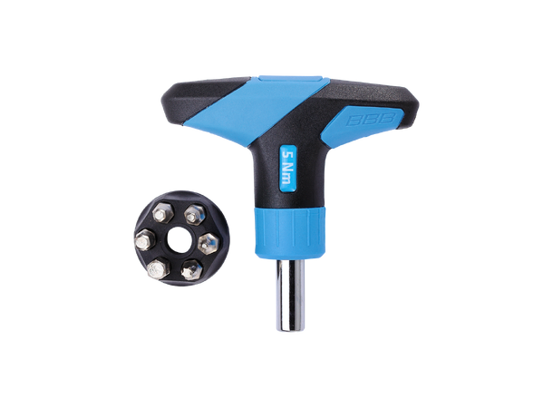BBB TorqueFix BTL-119 5nm Momentnøkkel Blå/Sort, 5nm, T-Håndtak med 6 bits 