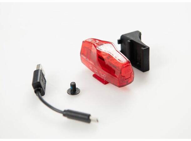 Brompton Cateye Vis150 Baklys Festes under std Brompton sal, Oppladbar 