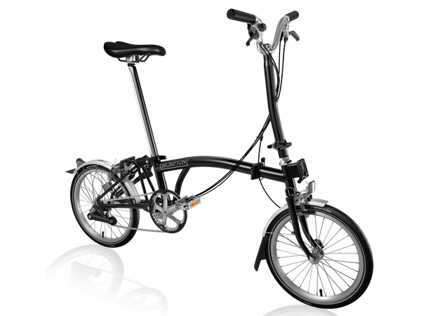 Brompton H12L C-Line Sammenleggbar 12 gir, 12kg, stålramme, Black 