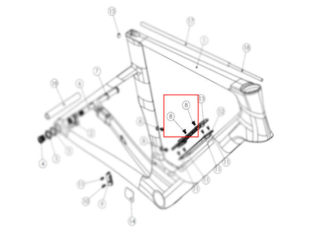 Factor Aluminiums bolt M5x8 mm Skrue for oppbevaring i ramme 