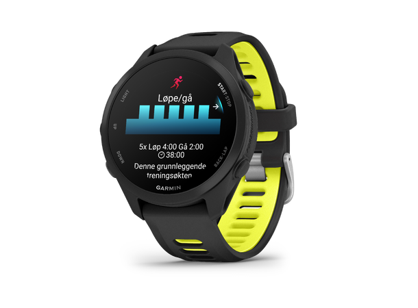 Garmin Forerunner 170 Music Sort med sort/gul rem 