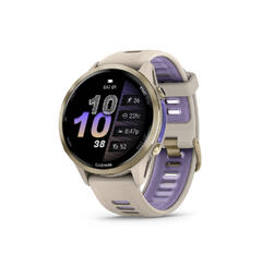 Garmin Forerunner 970 Gullfarget titan med fransk gr&#229;tt etui