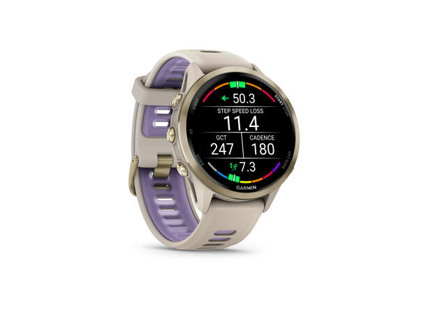 Garmin Forerunner 970 Gullfarget titan med fransk grått etui 