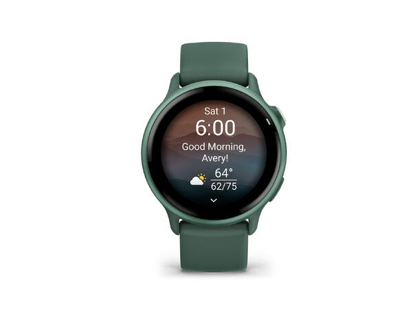 Garmin vivoactive 6 Metallisk jasper-grønn, jasper-grønn rem 