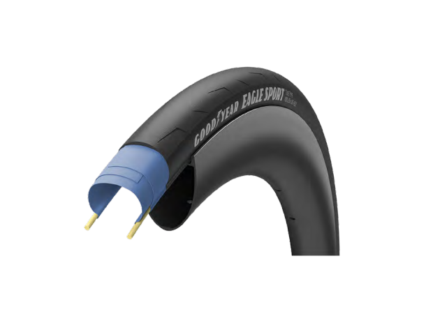 Goodyear Eagle Sport Clincher Sort/Brun, 28mm, For Slange 