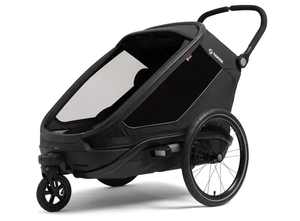 Hamax Outback Next Sykkelvogn Sort, to seter 