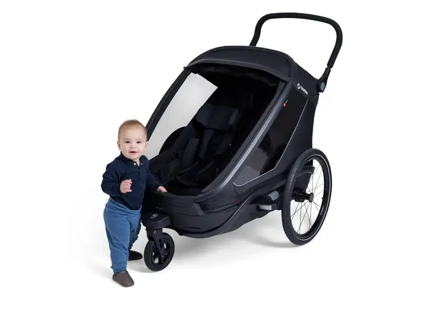 Hamax Outback Next Sykkelvogn Sort, to seter 