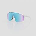 Koo Alibi Briller White Matt / Turquoise Mirror