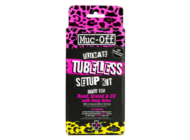 Muc-Off Ultimate Tubeless Kit Road, 60mm ventiler, Sealant, Felgtape 