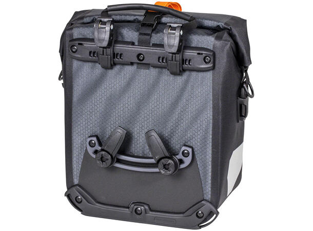 Ortlieb Gravel-Pack Sykkelvesker Slate, 2x12,5L, For front og bakbærer 