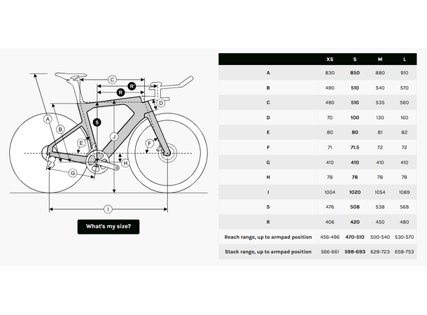 Ridley Triton FAST Triatlonsykkel XS 