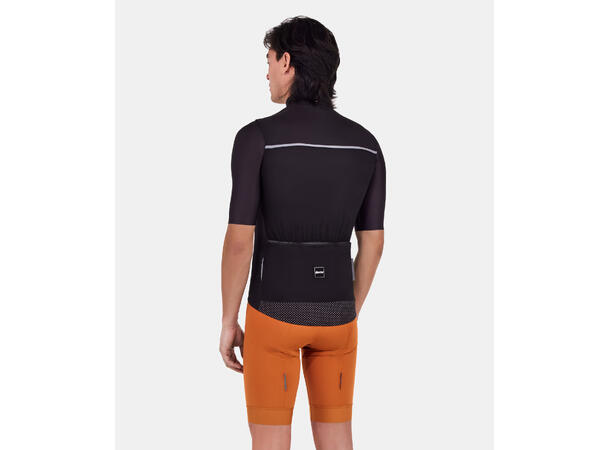 Santini RTR Vindtett vest, Sort Sort str. S 