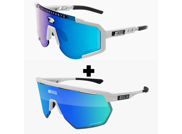 Scicon Aeroscope + Aerowing Solbriller Pink Fluo + White Gloss 