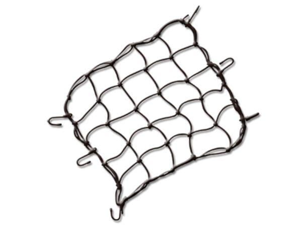 Transportnett til kurver Sort med kroker, One Size 