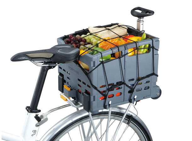 Transportnett til kurver Sort med kroker, One Size 