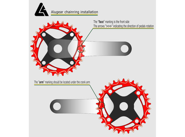 ALUGEAR GRX 1x Krankdrev 46T 