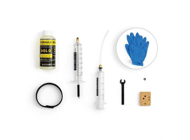 Bleedkit SHIMANO Premium GOLD Luftesett Spøyter, Gold-Olje, 7mm nøkkel, hansker 