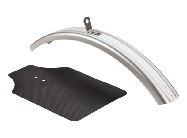 Brompton Front Mudguard Blade + Flap Silver 