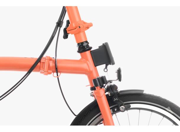 Brompton H6R Sammenleggbar sykkel 6 gir, 12.3kg, stålramme, Fire Coral 