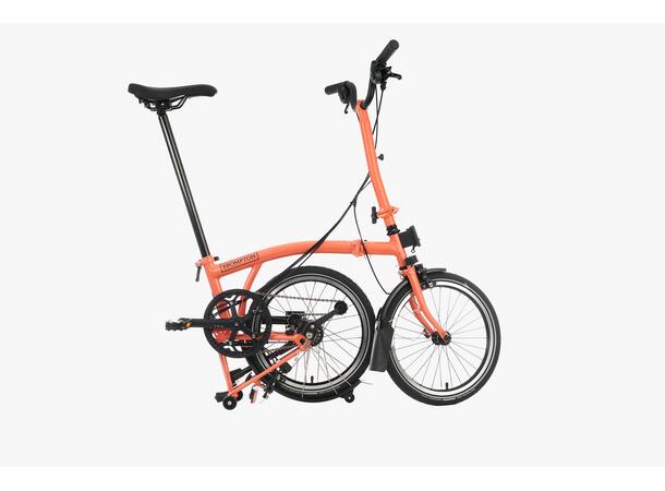Brompton H6R Sammenleggbar sykkel 6 gir, 12.3kg, stålramme, Fire Coral 