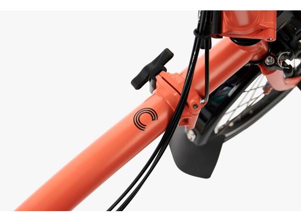 Brompton H6R Sammenleggbar sykkel 6 gir, 12.3kg, stålramme, Fire Coral 
