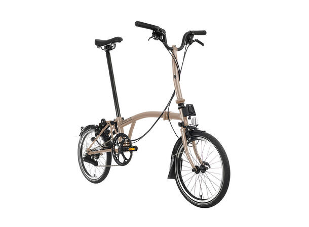 Brompton H6R Sammenleggbar sykkel 6 gir, 12.3kg, stålramme, Dune Sand 