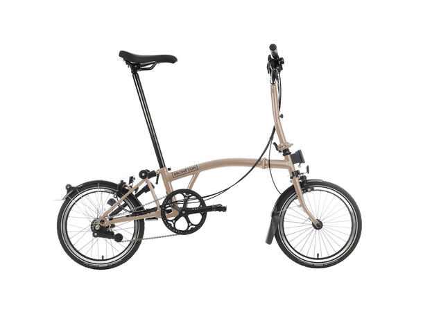 Brompton H6R Sammenleggbar sykkel 6 gir, 12.3kg, stålramme, Dune Sand 