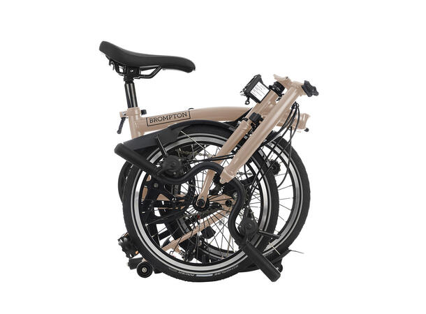 Brompton H6R Sammenleggbar sykkel 6 gir, 12.3kg, stålramme, Dune Sand 