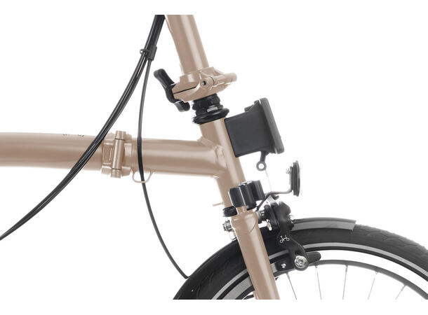 Brompton H6R Sammenleggbar sykkel 6 gir, 12.3kg, stålramme, Dune Sand 
