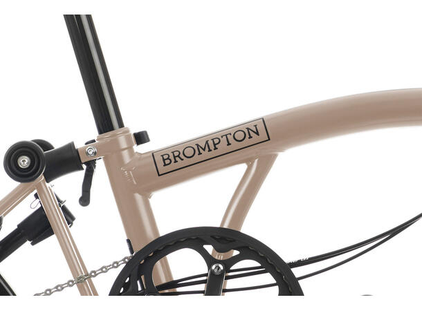 Brompton H6R Sammenleggbar sykkel 6 gir, 12.3kg, stålramme, Dune Sand 